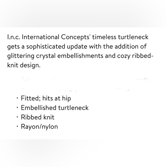💎 INC Embellished Ribbed-Knit Turtleneck 💎 - Picture 9 of 9